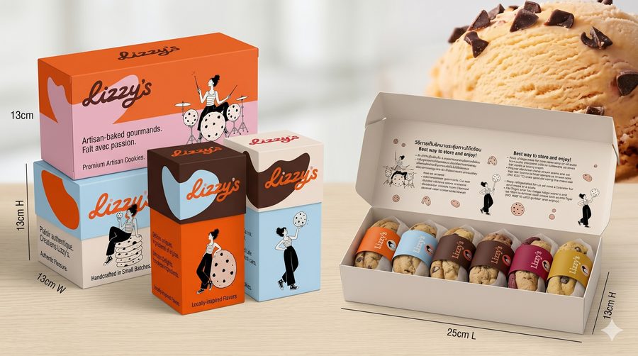 Lizzy's NYC Cookies boxes